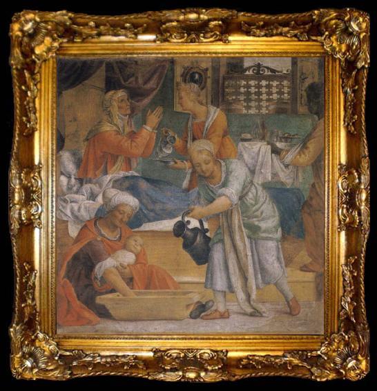 framed  LUINI, Bernardino Birth Maria, ta009-2